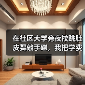 在社区大学旁夜校跳肚皮舞敲手碟，我把学费挣回来了