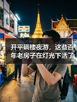 开平碉楼夜游,这些百年老房子在灯光下活了(图1) 开平碉楼夜游,这些百年老房子在灯光下活了(图1)