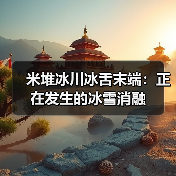 米堆冰川冰舌末端：正在发生的冰雪消融（图3）