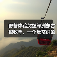 野营体验戈壁绿洲蒙古包牧羊，一个反常识的观察（图1）