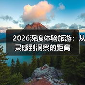 2026深度体验旅游:从灵感到洞察的距离(图1) 2026深度体验旅游:从灵感到洞察的距离(图1)